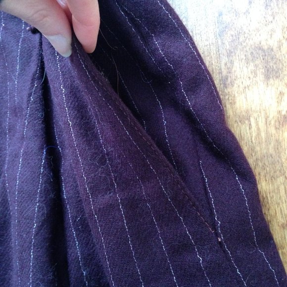 Bagatelle - Wool Burgundy Pencil Skirt - Picture 13 of 16